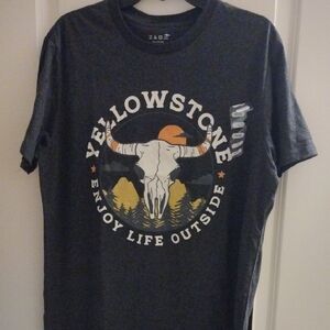 Yellowstone Graphic Men's Gray T-Shirt Large